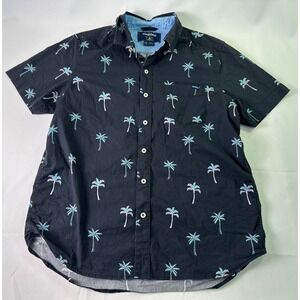 Chubbies‎ Mens Small Button Down Shirt Palm Tree Print Short Sleeve Casual
